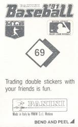 1991 Panini Stickers #69 Delino DeShields Back