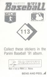 1991 Panini Stickers #113 Pirates Logo Back