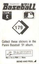 1991 Panini Stickers #179 Candy Maldonado Back