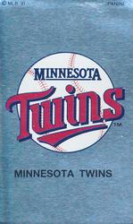 1991 Panini Stickers #247 Twins Logo Front
