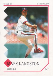 1992 Panini Stickers #11 Mark Langston Front