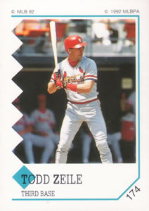 1992 Panini Stickers #174 Todd Zeile Front