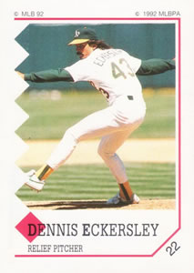 1992 Panini Stickers #22 Dennis Eckersley Front