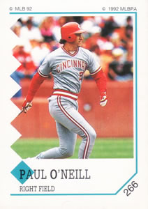 1992 Panini Stickers #266 Paul O'Neill Front