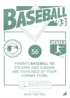 1993 Panini Stickers #56 Mariners Logo Back