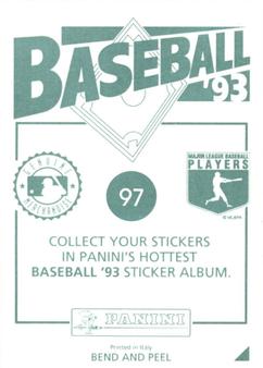 1993 Panini Stickers #97 Andre Dawson Back