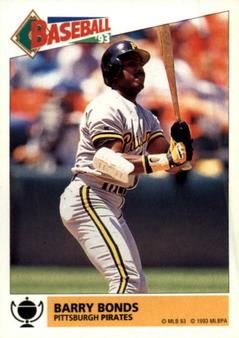 1993 Panini Stickers #165 Barry Bonds Front