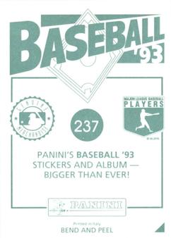 1993 Panini Stickers #237 Robby Thompson Back
