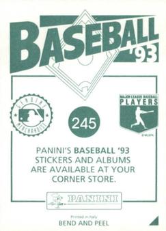 1993 Panini Stickers #245 Dwight Gooden Back