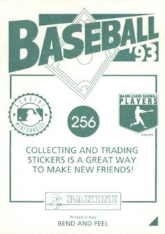 1993 Panini Stickers #256 Bruce Hurst Back