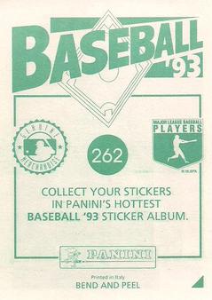 1993 Panini Stickers #262 Tony Gwynn Back
