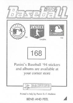 1994 Panini Stickers #168 Chris Sabo Back
