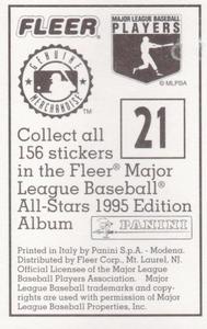 1995 Fleer Panini Stickers #21 Darren Daulton Back