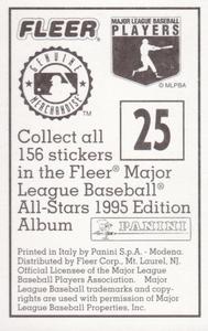 1995 Fleer Panini Stickers #25 Benito Santiago Back