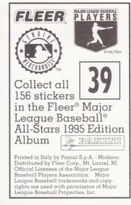 1995 Panini Stickers #39 Frank Thomas Back