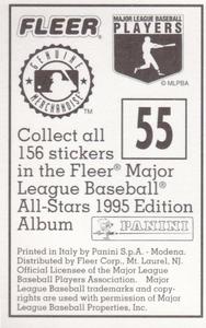 1995 Fleer Panini Stickers #55 Ken Caminiti Back