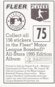 1995 Panini Stickers #75 Larry Walker Back