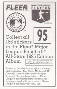 1995 Fleer Panini Stickers #95 Chili Davis Back