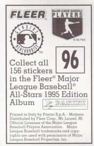 1995 Panini Stickers #96 Eddie Murray Back