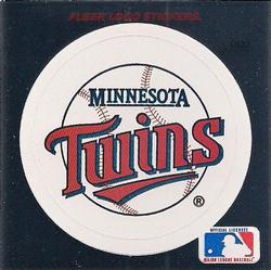 1991 Ultra - Team Logo Stickers #NNO Minnesota Twins Front