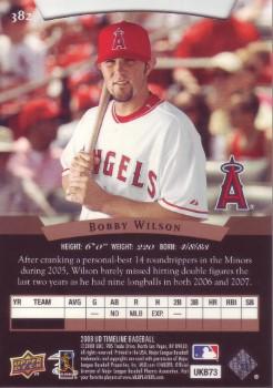 2008 Upper Deck Timeline #382 Bobby Wilson Back