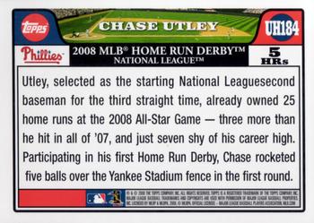 2008 Topps Updates & Highlights #UH184 Chase Utley Back