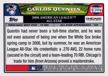 2008 Topps Updates & Highlights #UH227 Carlos Quentin Back