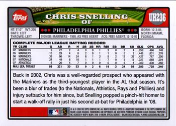 2008 Topps Updates & Highlights #UH236 Chris Snelling Back