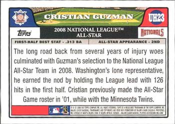 2008 Topps Updates & Highlights #UH23 Cristian Guzman Back