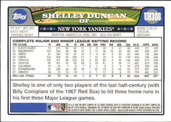 2008 Topps Updates & Highlights #UH308 Shelley Duncan Back