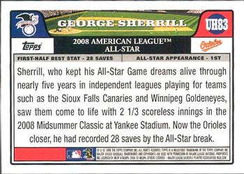 2008 Topps Updates & Highlights #UH83 George Sherrill Back