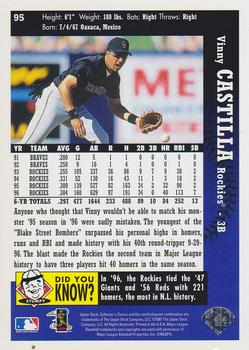 1997 Collector's Choice #95 Vinny Castilla Back