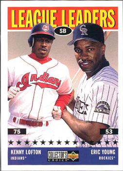 1997 Collector's Choice #59 Eric Young / Kenny Lofton Front