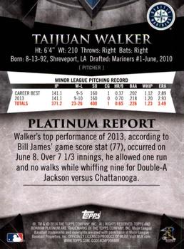 2014 Bowman Platinum #1 Taijuan Walker Back
