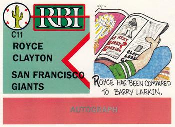 1992 RBI Magazine Cactus League #C11 Royce Clayton Back