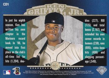 1997 Collector's Choice - Ken Griffey Jr. Clearly Dominant #CD1 Ken Griffey Jr. Back