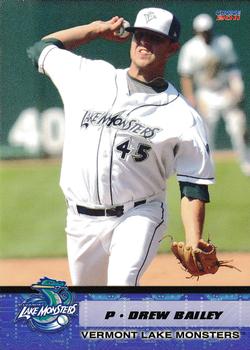 2011 Choice Vermont Lake Monsters #1 Drew Bailey Front