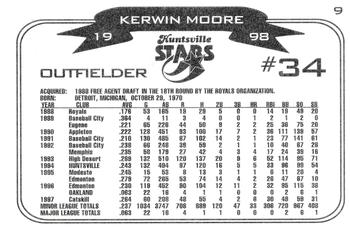 1998 Huntsville Stars #9 Kerwin Moore Back