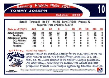 2013 Grandstand Reading Fightin Phils Update #NNO Tommy Joseph Back