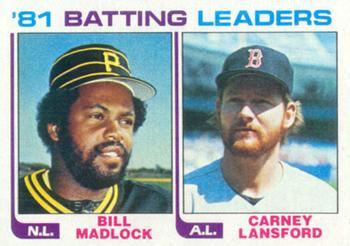1982 Topps #161 '81 Batting Leaders (Bill Madlock / Carney Lansford) Front