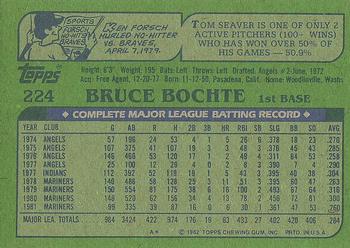 1982 Topps #224 Bruce Bochte Back
