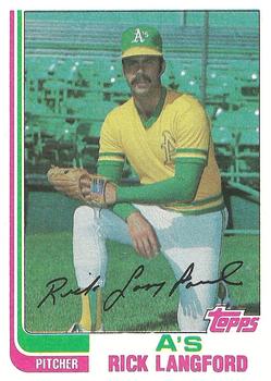 1982 Topps #454 Rick Langford Front