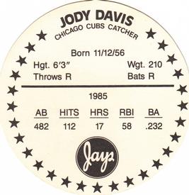 1986 Jays Discs #NNO Jody Davis Back