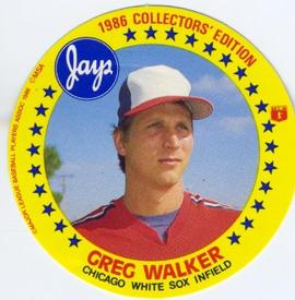 1986 Jays Discs #NNO Greg Walker Front