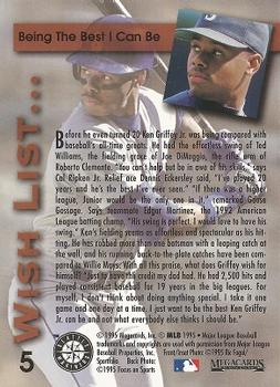 1995 Megacards Ken Griffey Jr. Wish List #5 Ken Griffey Jr. Back