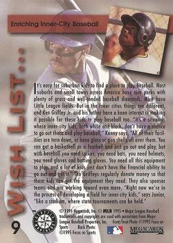 1995 Megacards Ken Griffey Jr. Wish List #9 Ken Griffey Jr. Back