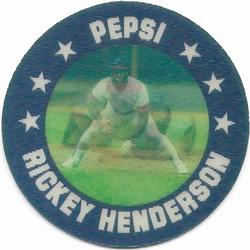 1991 Pepsi Rickey Henderson - Discs #NNO Rickey Henderson Front