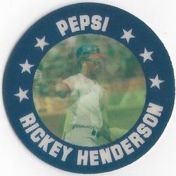 1991 Pepsi Rickey Henderson - Discs #NNO Rickey Henderson Front