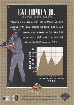 1997 Collector's Choice - Toast of the Town #T7 Cal Ripken Jr. Back