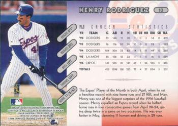 1997 Donruss #10 Henry Rodriguez Back